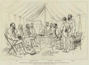 De Transvaal Oorlog, Ontmoeting van Sir Evelyn Wood en Commandant Joubert om de Wapenstilstand te regelen, 9 maart